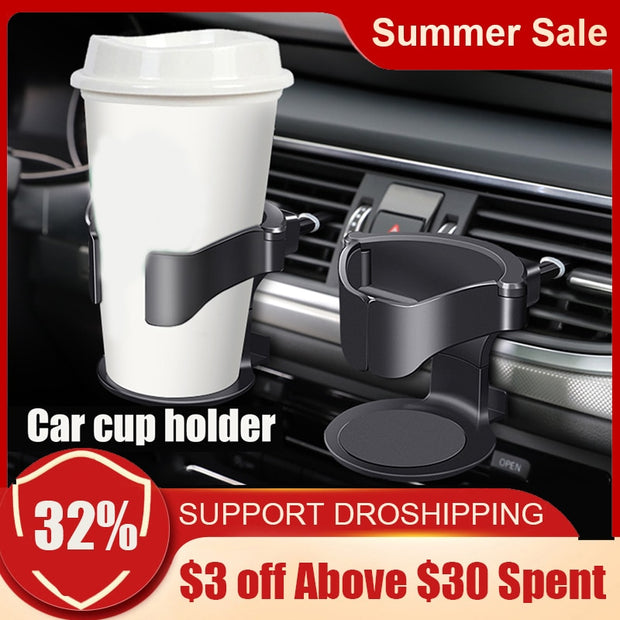 Car Cup Holder Air Vent Outlet Drink Coffee Bottle Holder Can Mounts Holders Beverage Ashtray Mount Stand Universal Accessories