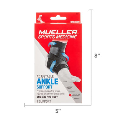 Mueller Adjustable Ankle Support, One Size Fits Most