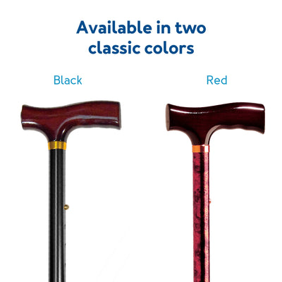 DESIGNER FOLDING CANE WITH DERBY-STYLE HANDLE